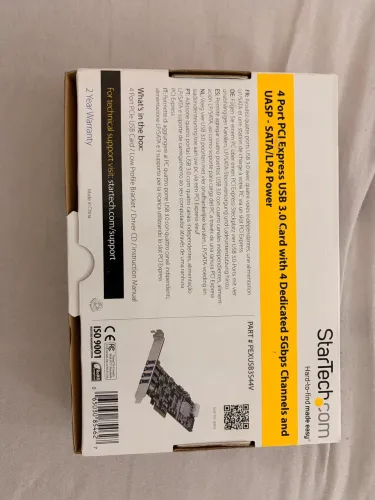 Placa PCI Express USB 3.0 StarTech PEXUSB3S44V - Nova | 4 Portas USB 3.0