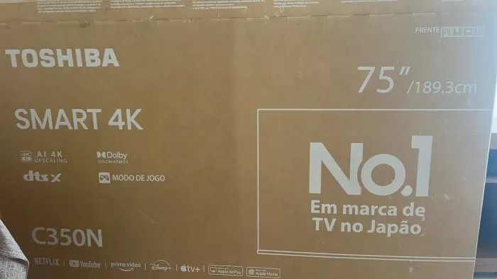 Tv Dled 75 polegadas Toshiba 4k Bhuetooth Alexia nova