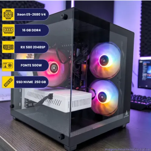 PC Gamer NOVO Roda Tudo! Xeon E5-2680-v4 + RX 580 8GB + 16GB