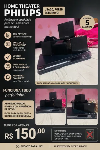 ? Home Theater Philips - R$ 150