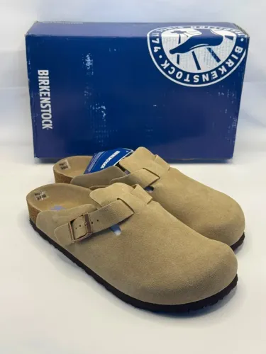 sandália birkenstock boston bege tamanho 40