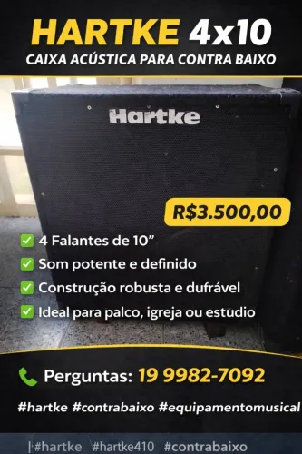 HARTKE 4x10 - CAIXA ACÚSTICA PARA CONTRA BAIXO ?