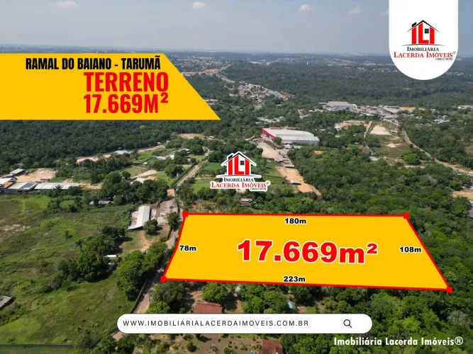 Terreno 17.669m² no Ramal do Baiano - Tarumã, Ideal para Galpão ou Centro de Distribuição