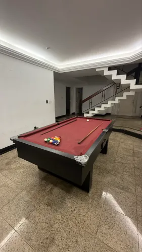 Sinuca semi-profissional Preta Ardósia pés em U