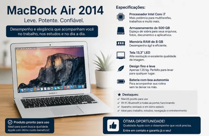 MacBook Air 2014 i7 8 GB de RAM