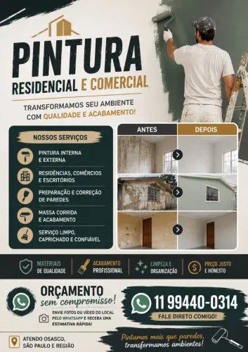 Pintura comercial e residencial