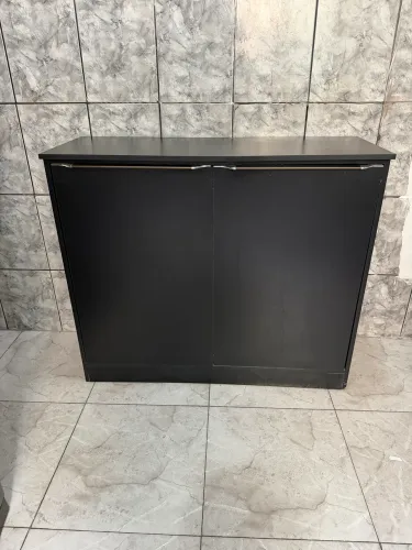 Armário de chão cozinha preto 1,05x90