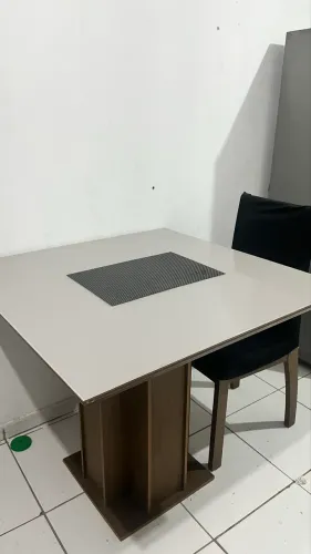 Mesa tampão de vidro