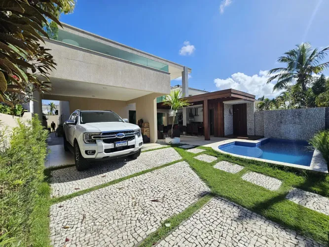 Casa a venda em vilas do atlantico com 4 suites mobiliado no cond san francisco