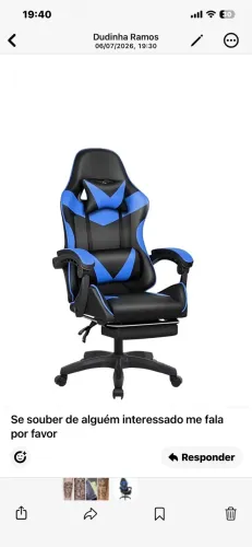 Cadeira gamer oportunidade seminova