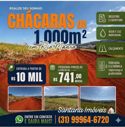 Terrenos à Venda em Rio Manso/MG