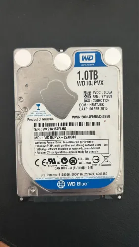 Hd 1tb WD10 para notebook