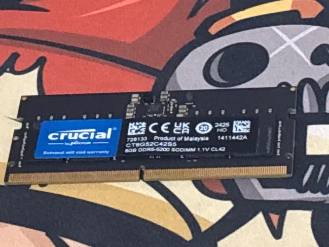 Memória Ram Notebook - 8GB SODIMM DDR5-5200hz