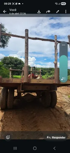 Carreta reforçada para lenha. Capacidade de 15m³. Km 65 BR-040