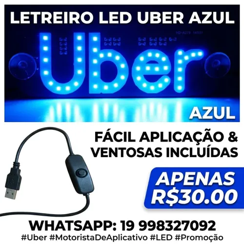 Letreiro luminoso Uber