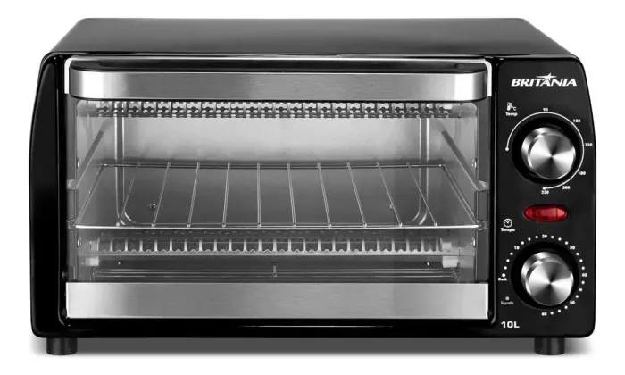 FORNO ELÉTRICO BRITÂNIA 10L BFE11 PRETO NOVO