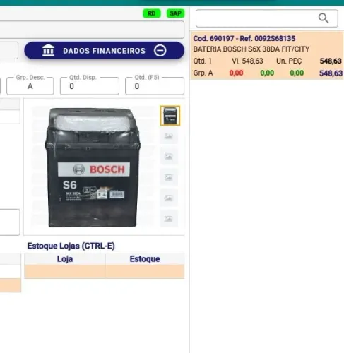 Bateria Bosch para carro