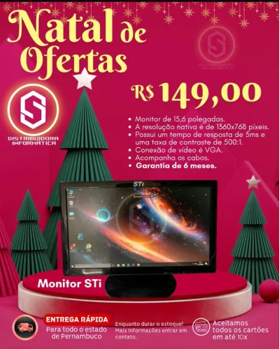 Monitor 15,6 polegadas 