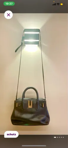 Bolsa couro preto da Schutz