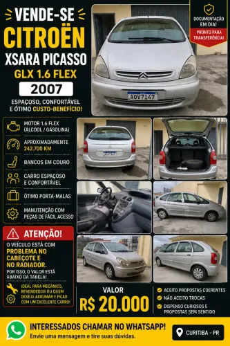 Citroen Xsara Picasso GLX 1.6/ 1.6 Flex 16V 2007