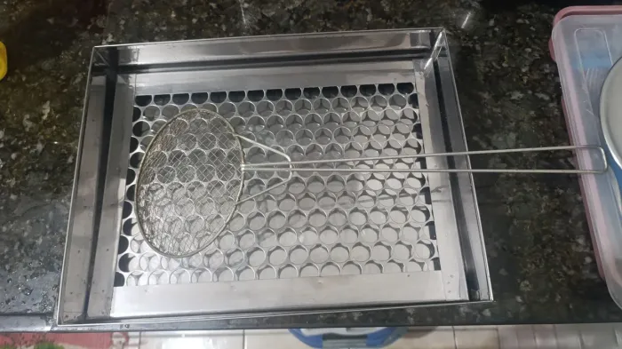 Escorredor de batata e pastéis inox