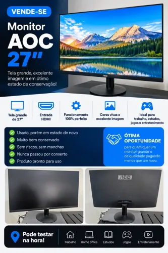 Monitor AOC de 27 polegadas