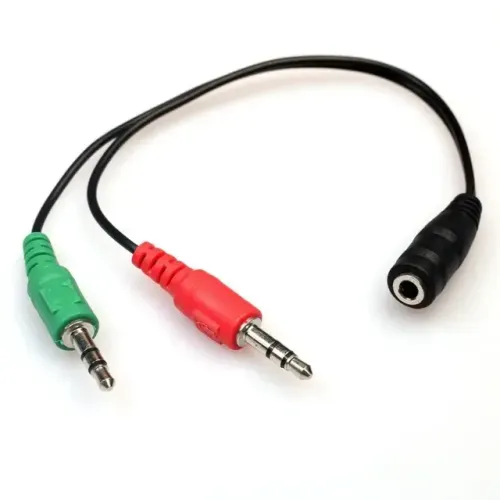 Adaptador P3 Fêmea X 2 P2 Macho áudio/fone