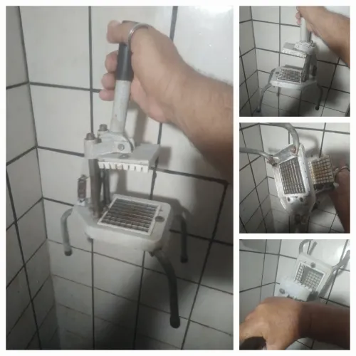 Cortador de batata ou legumes, manual.