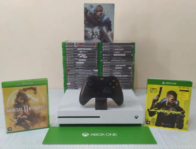 Xbox One S 4K + 200 JOGOS Parcelo em até 18X 