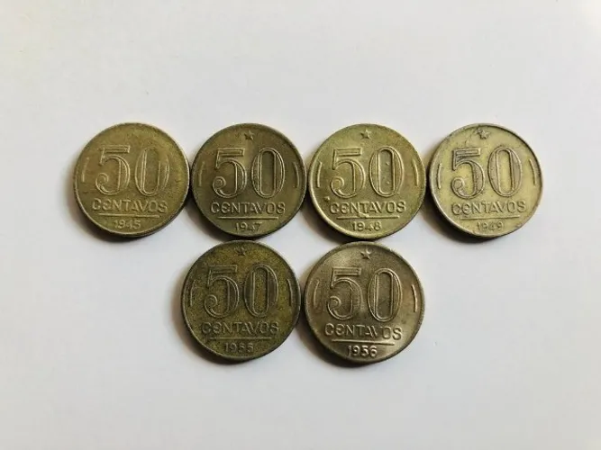 Moedas de 50 centavos - anos 40/50