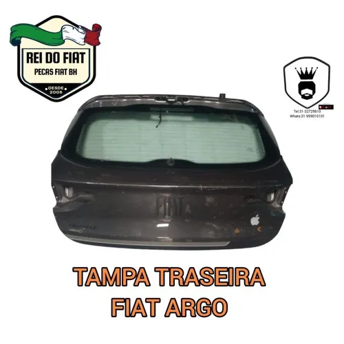 tampa traseira fiat argo com vidro 