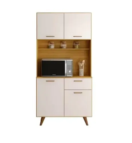 Kit Cozinha Izis - Poliman Móveis: Desfrute de uma cozinha organizada e cheia de estilo
