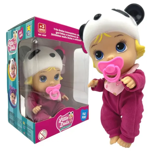 Boneca Little Dolls Soninho - Faz xixi - Panda