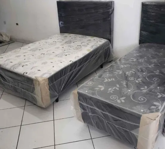 Cama Box Casal Conjugada c/ colchão fixo na base