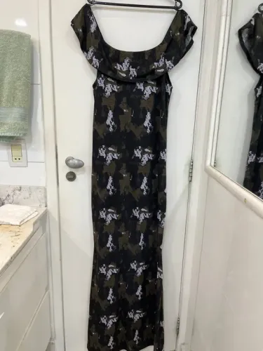 Vestido verde estampado Litt TAM G