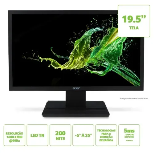 Monitor AOC Serie 70 23,6" 75Hz M2470SWH2 Preto 127/220V zero
