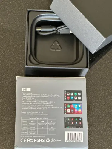 Mini Android Auto, CarPlay, GPS e Tela de 7 polegadas!