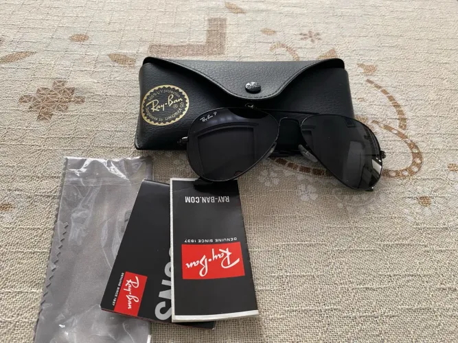 Óculos Ray-Ban - Aviator Preto - Novo