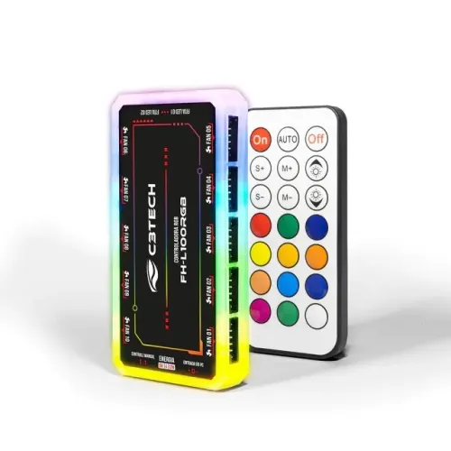 Controlador de Fan C3Tech FH-L100RGB com Controle ARGB 5V *6 Pinos  - WZetta