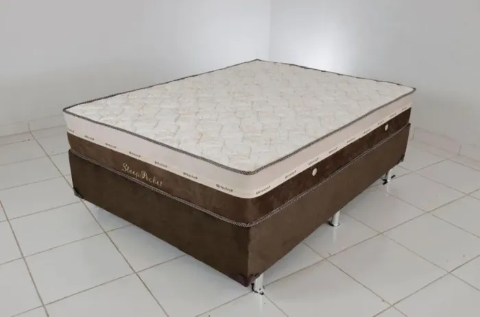 Cama box casal com colchão molas ensacadas direto da fábrica