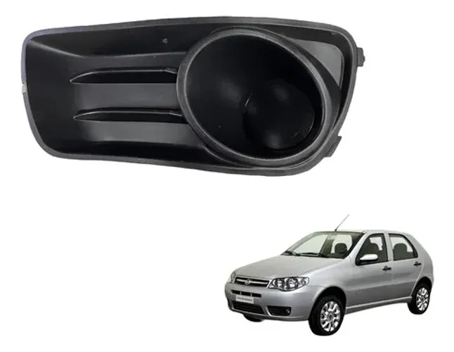 Moldura Grade Farol Milha Esquerd Fiat Palio Siena 2011 2016