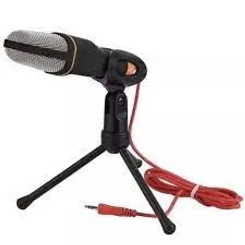 Microfone Condensador Para Gravação No Pc Com Cabo E Tripe