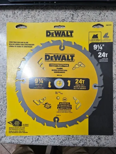 lamina de serra circular dewalt 9"235mm 24 dentes zerada
