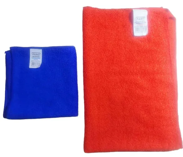 4 Panos de Microfibra Azul30x30 e 2 Vermelho 40x60 Caebitex exc qualidade