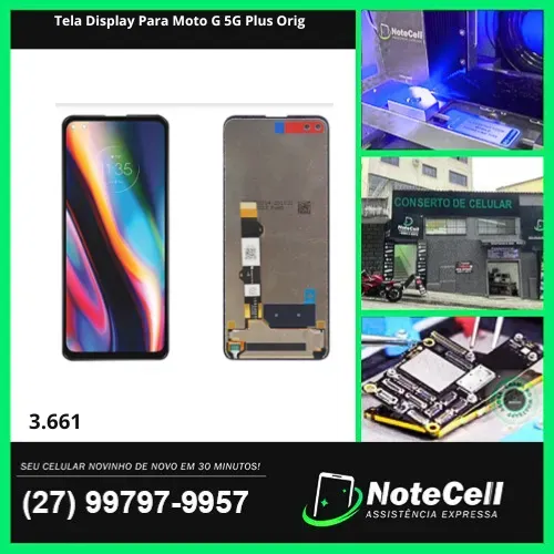 Tela Display Para Moto G 5G Plus Orig- Instalação Expressa Em 30 Minutos!