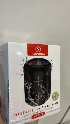 Caixa De Som Bluetooth Grave Forte Led Ipx6 FM Usb-C Ka-8778 - Loja Coimbra Computadores