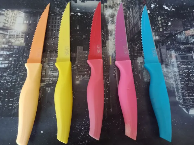 Jogo de Facas Coloridas - 5 Peças