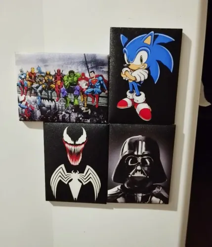 Imã Decorativo Personagens kit com os 4