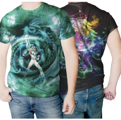 Camisa Shiryu de dragão - Cavaleiros do Zodíaco 