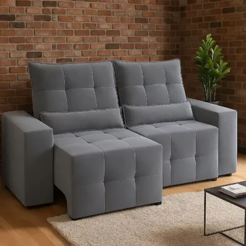 Sofá retratil e reclinavel 2m de largura
